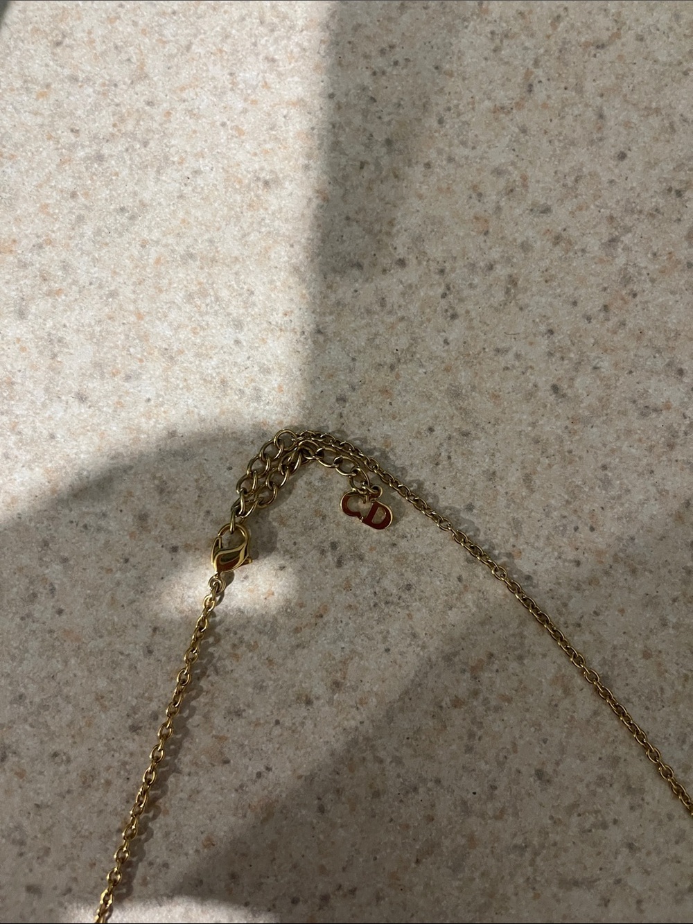 Dior Gold-Tone CD Letter Pendant Necklace - Picture 2 of 4